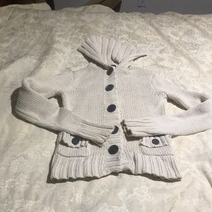 Pre-owned Woman’s J. Crew Button Up Large Collar Cardigan Sweater Size Small